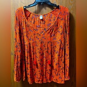 Old Navy XL Tunic Top, Orange and Purple